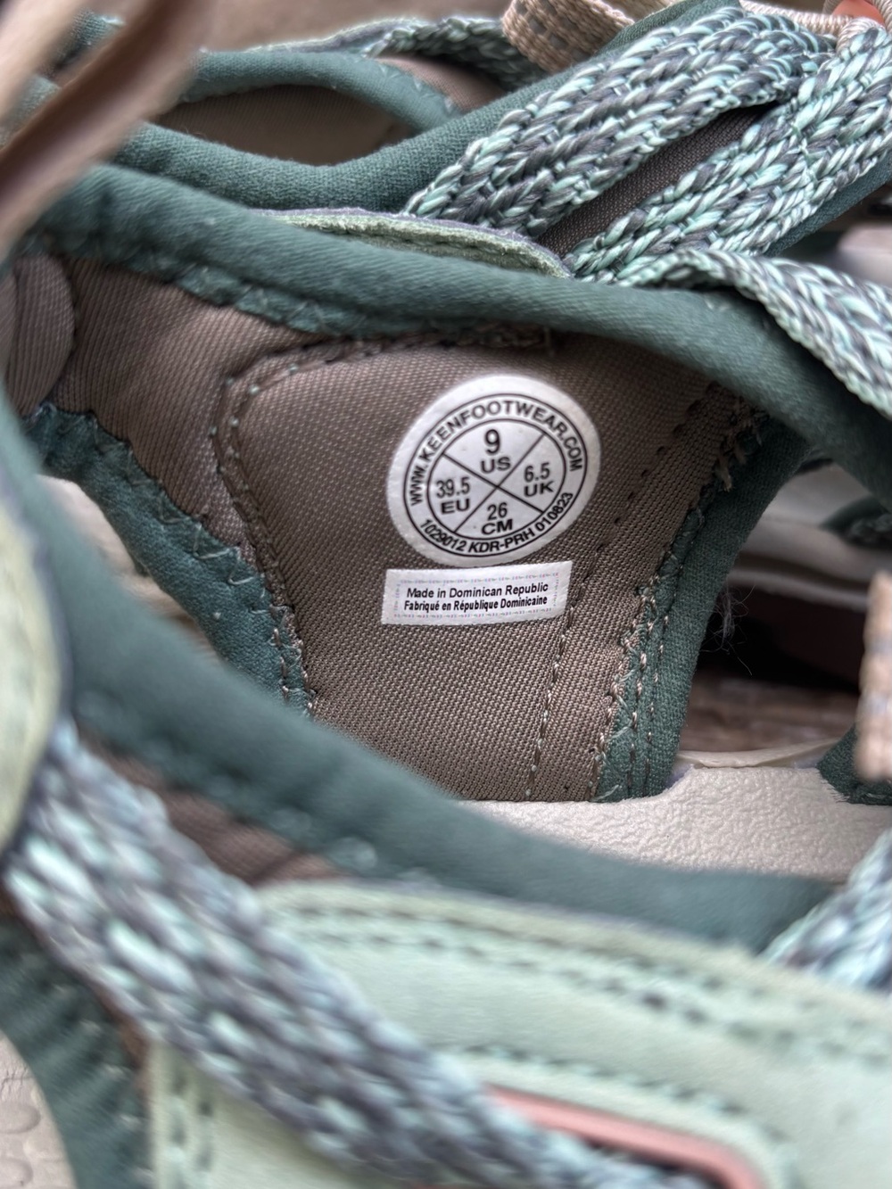Keen Whisper Sandal- Woman’s Mint Green and Peach Outdoor Sport Sandals - Picture 8 of 9